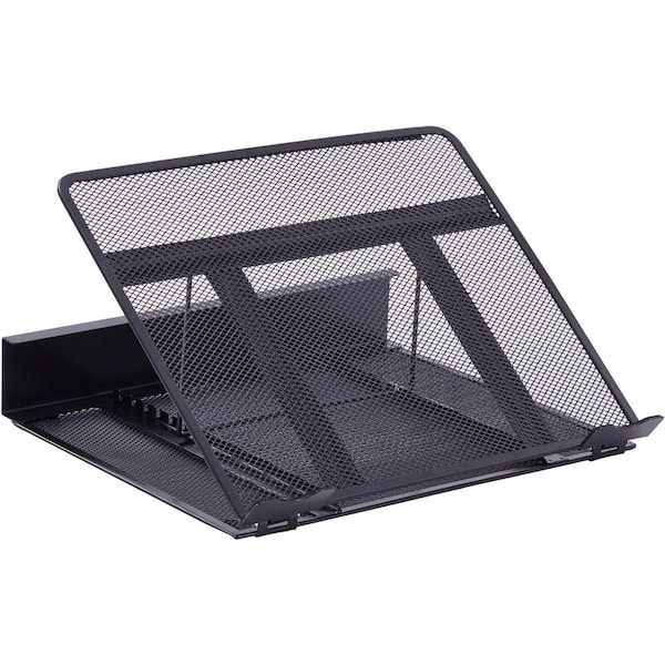 Laptop Stand, Steel Mesh, 13x11-1/12x3-1/2, Black